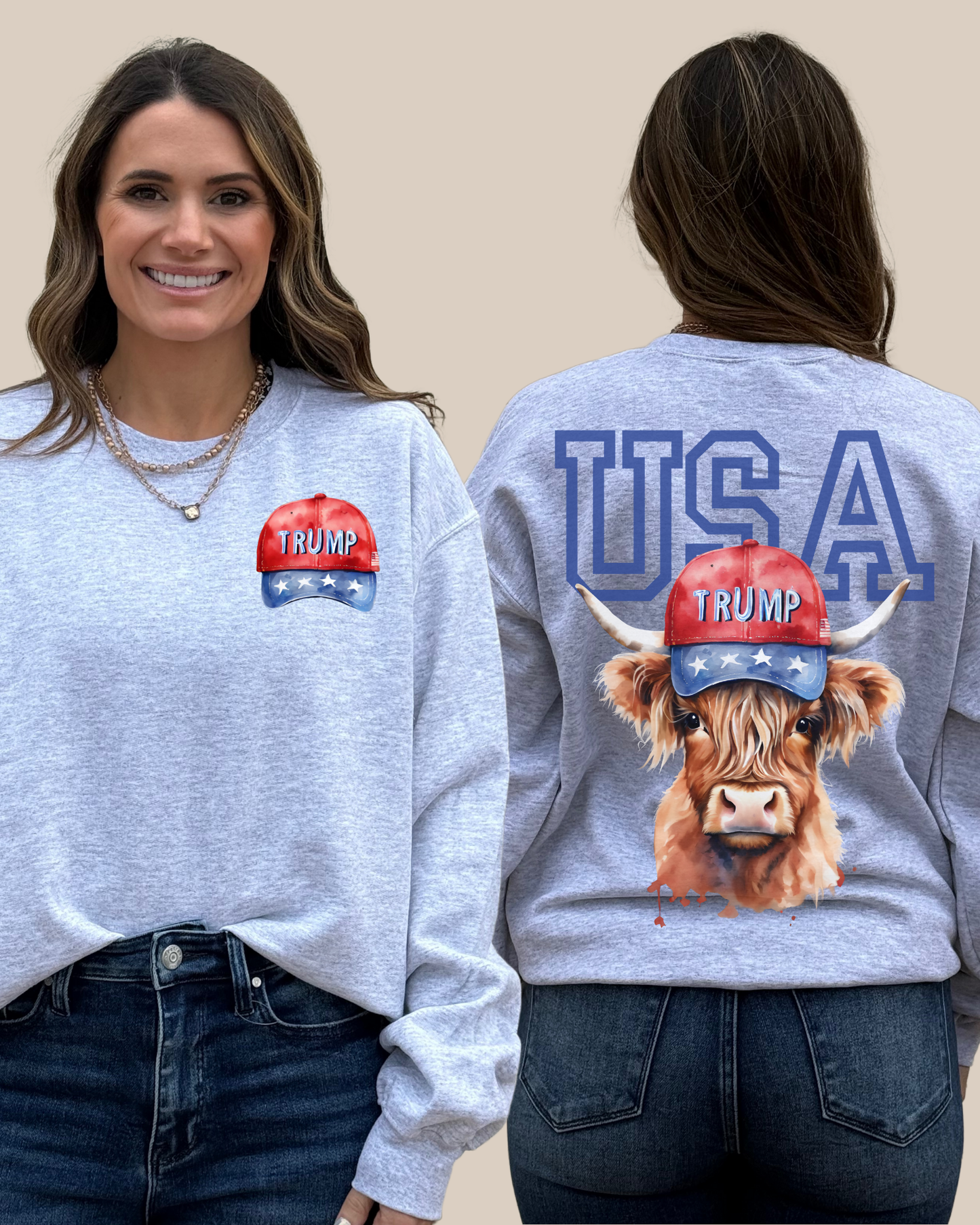 Highland Cow USA Sweatshirt