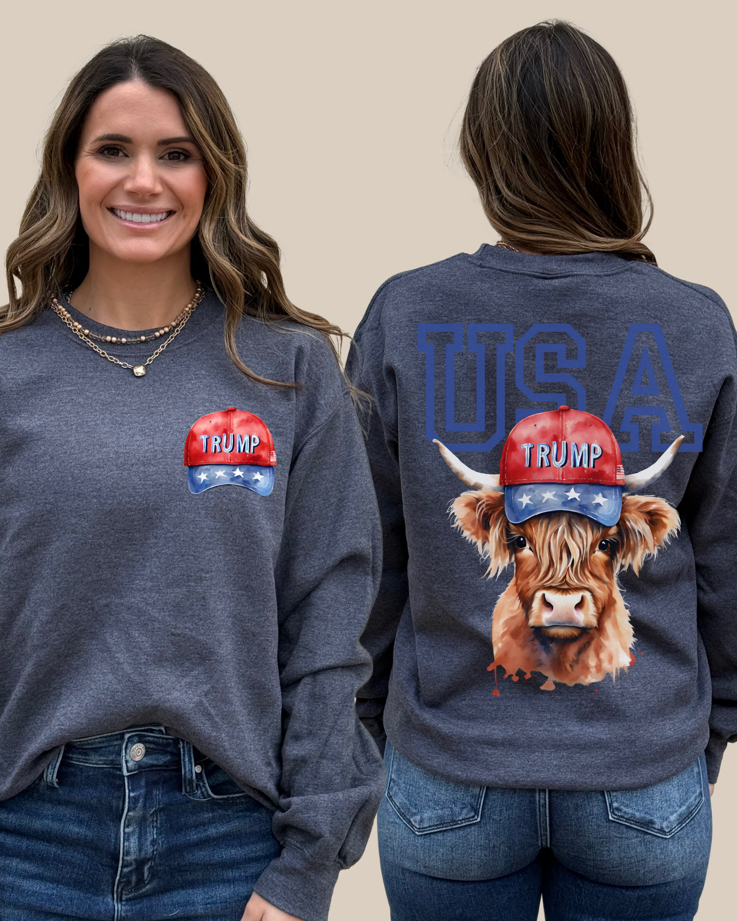 Highland Cow USA Sweatshirt