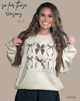 Kylie Pitts Original Black Bows SO FOR THOSE REASONS Sweatshirt (Website)