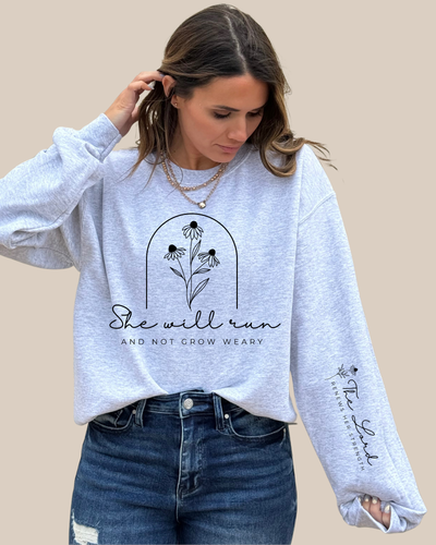 She will Run Faith Sweatshirt