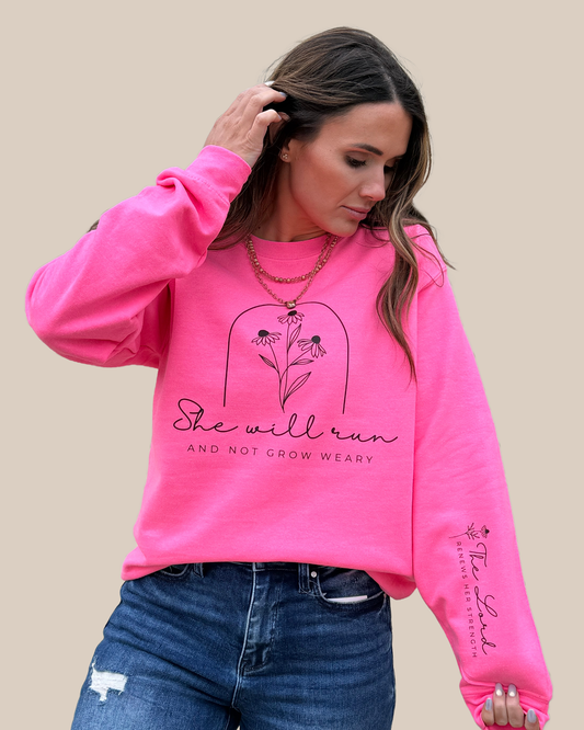 She will Run Faith Sweatshirt