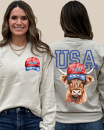 Highland Cow USA Sweatshirt