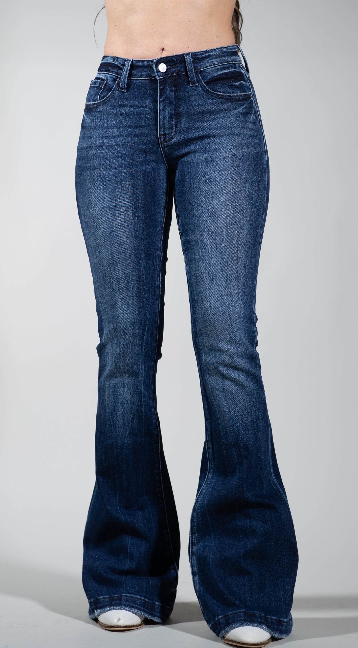 BME Nondistressed Dark Flare Jeans