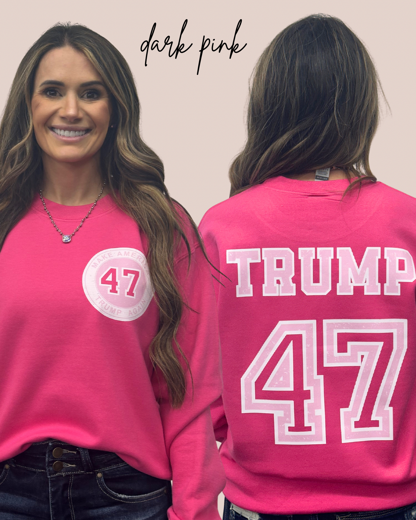 Pink Make America 47 Sweatshirt