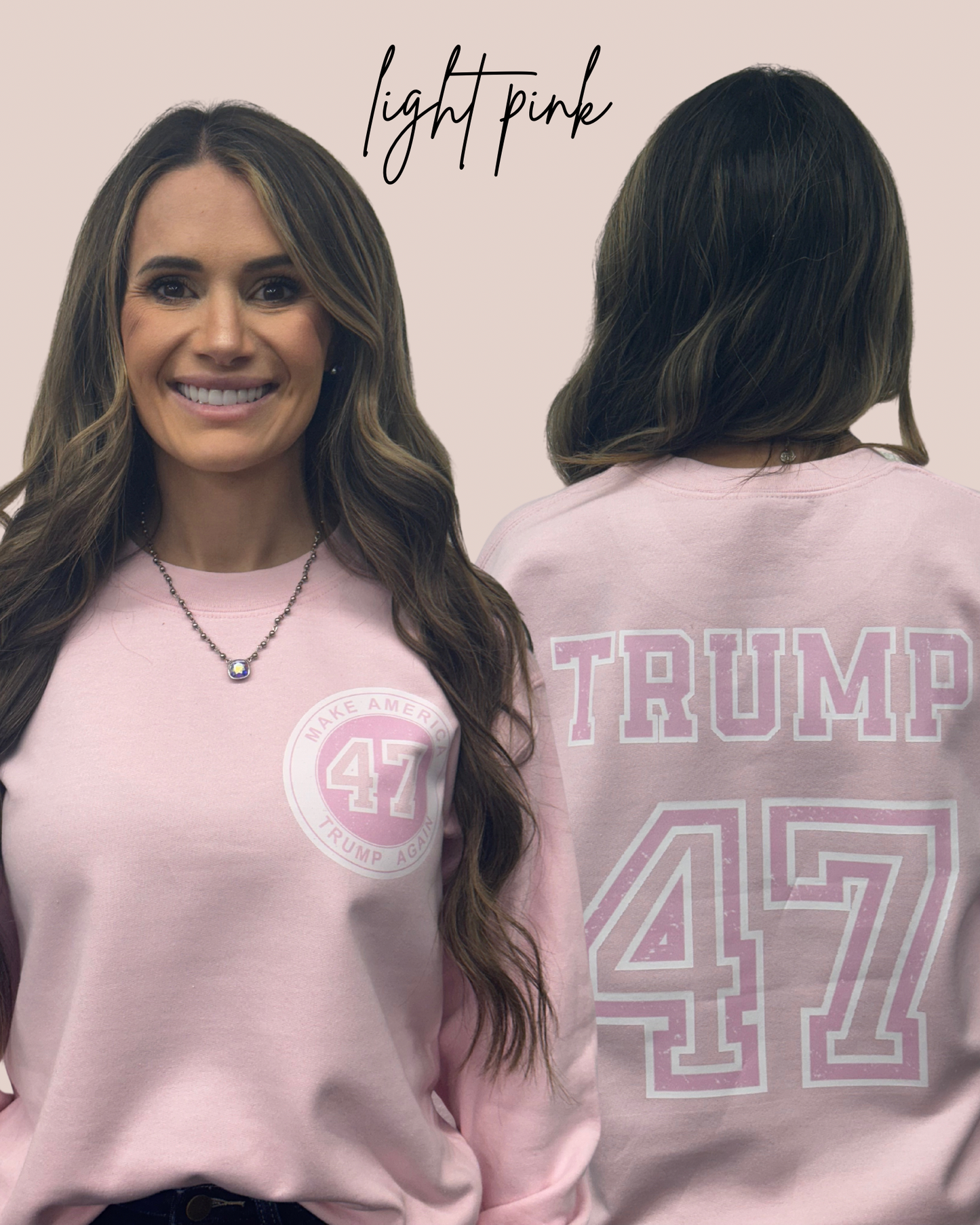 Pink Make America 47 Sweatshirt