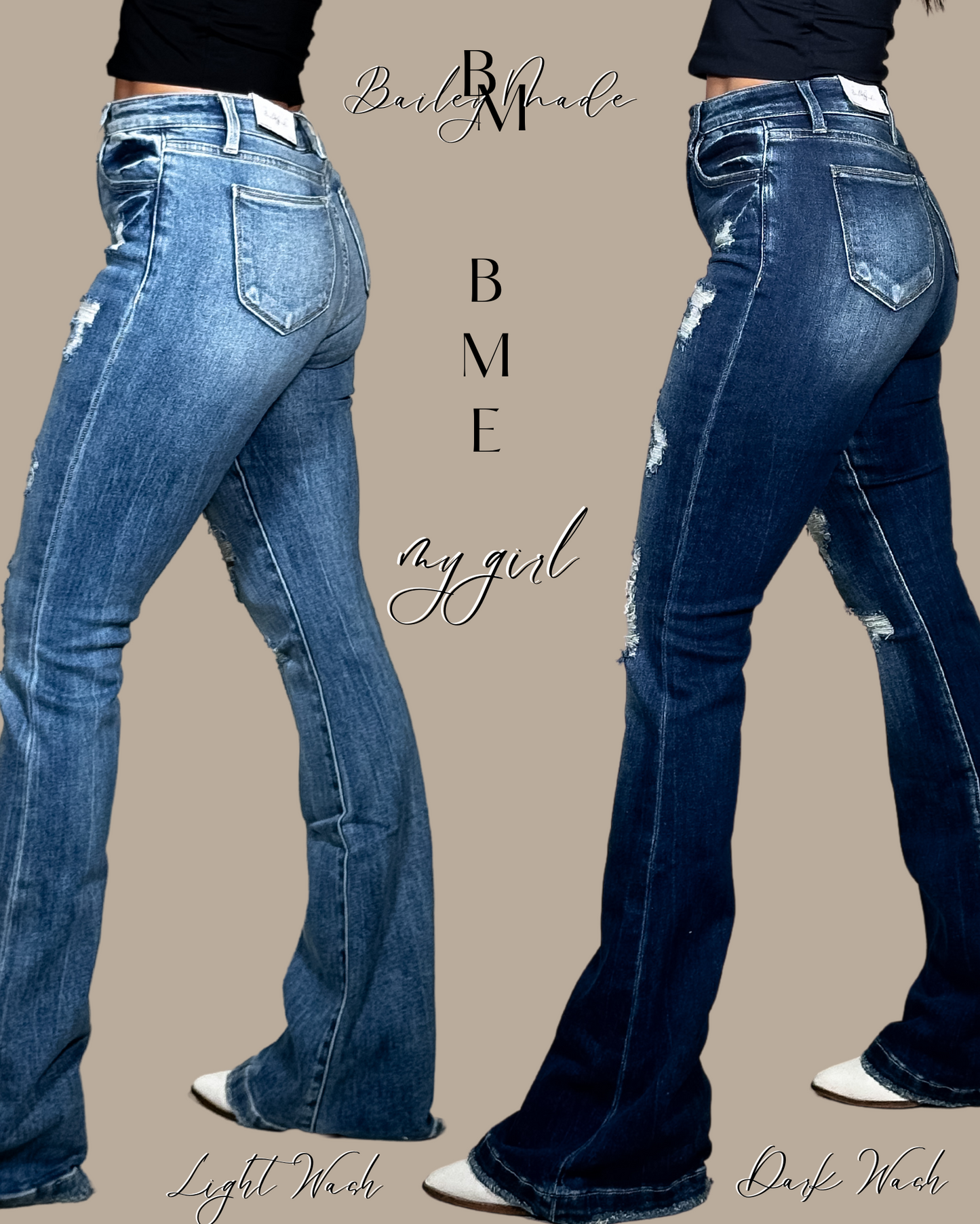 SHORT BME HighRise My Girl Flare Jeans