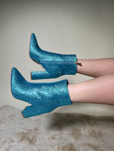 Blue Western Bling Boots