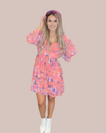 Coral Floral Dress