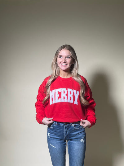 Red Merry Sweatshirt