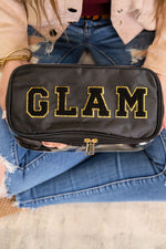 Black Glam Clear Cosmetic Makeup Bag