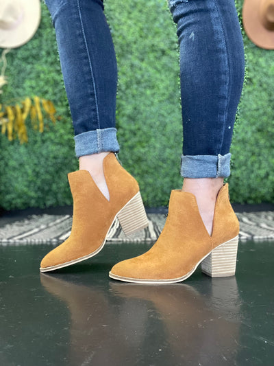 Camel Suede Booties